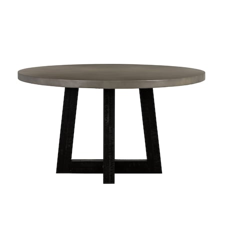 Armen Living Chester Modern Concrete and Acacia Round Dining Table LCCHDICC